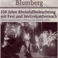 Schwarzwälder Bote vom 25. Januar: 150 Jahre Rheinfallbeleuchtung