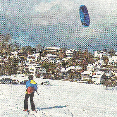Snow Kiting in Uhwiesen