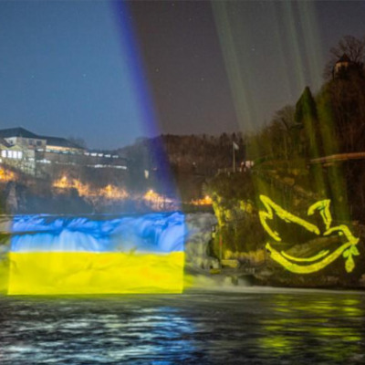 thumbnail Rheinfalls in blue-yellow 