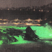 thumbnail For St Patricks day the rheinfalls in green