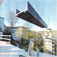 thumbnail Pedestrian bridge installed at the rheinfalls 