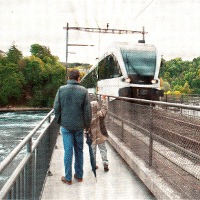 thumbnail No S-Train station on the rheinfall bridge