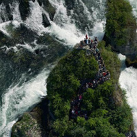 Rheinfall im Film Schweiz von oben