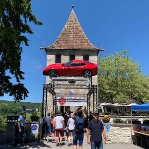 Auto meeting am Rheinfall