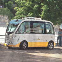 thumbnail Selfdriving car drives until the rheinfalls