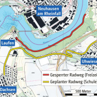 Ganzer Hang rutscht Richtung Rhein