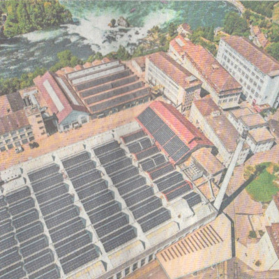 Rekord Solaranlage am Rheinfall