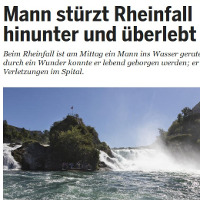 Mann stuerzt Rheinfall hinunter