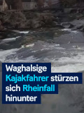 Kajakfahrer am Rheinfall