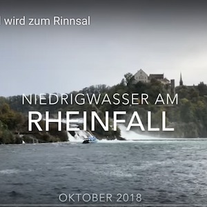 NZZ Beitrag ueber den tiefen Wasserstand am Rheinfall