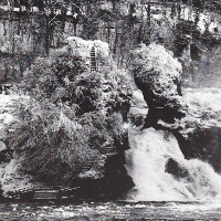Rheinfall im Winter vom Jahr 1998