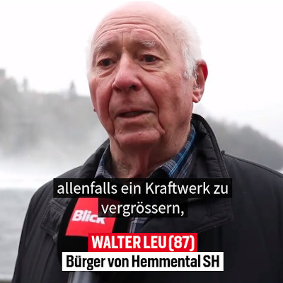 Walter Leu kaempft gegen neues Kraftwerk