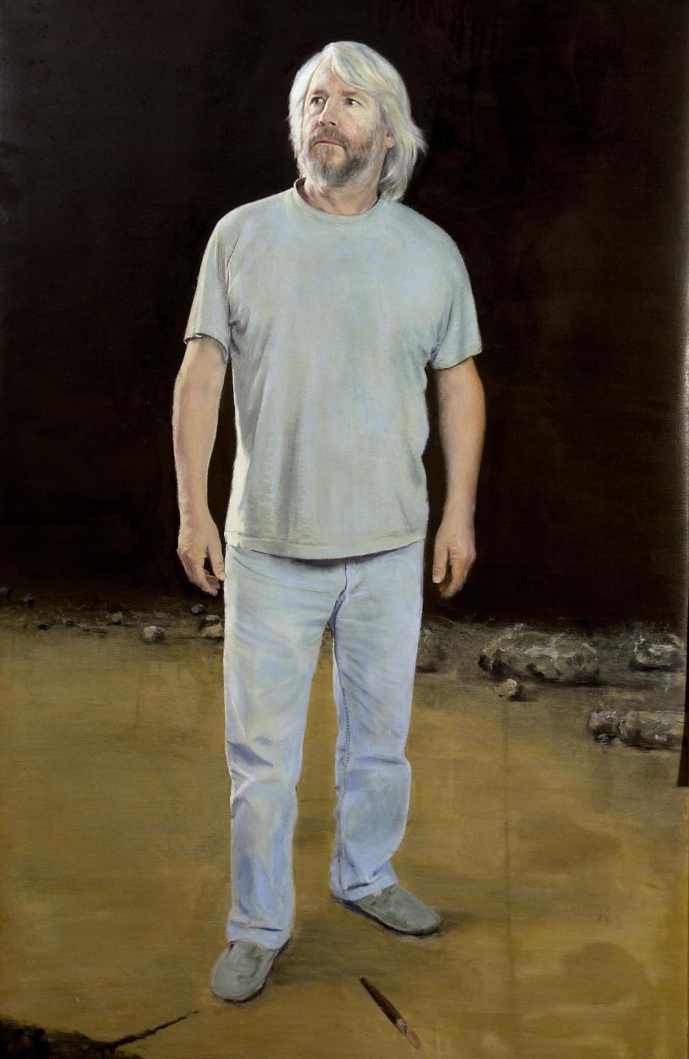 Erwin Gloor, Selbstbildnis, 2004/2005 Öl auf Leinwand, 148x90cm