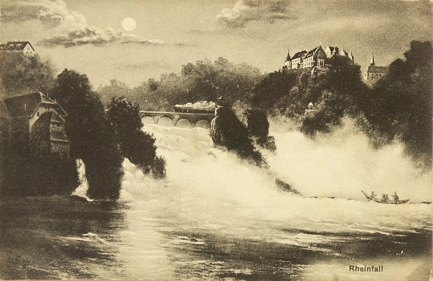 Rheinfall, 1909, Rheinfall, Postkartenverlag, Carl Künzle-Tobler, Zürich