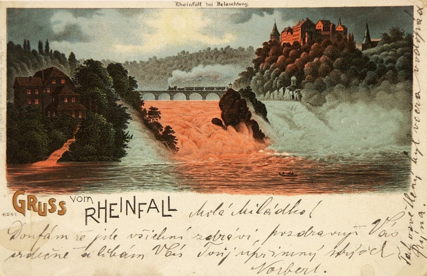Rheinfall, Jahr unbekannt, Postkarte, Fotograf unbekannt